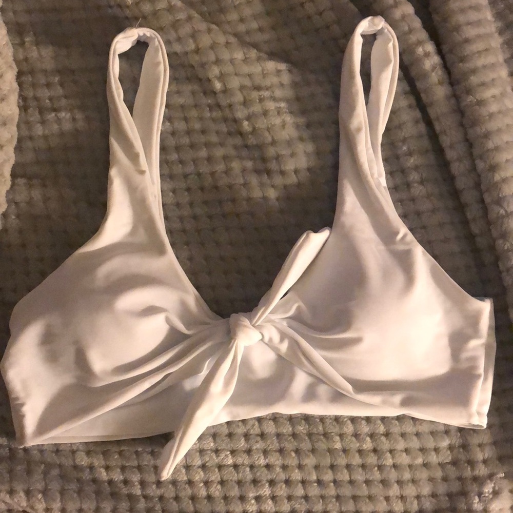 white tie bikini top, NEVER WORN